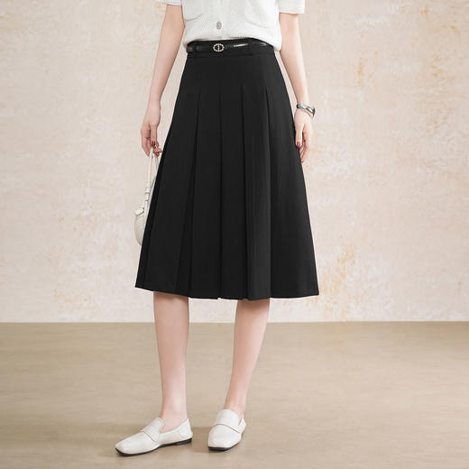 「自」全新升级【铂金会员146/天猫199/差价53】(13255)洛诗琳气质西装百褶半身裙2026春季新款百搭中长款遮胯显瘦a字裙 商品图3