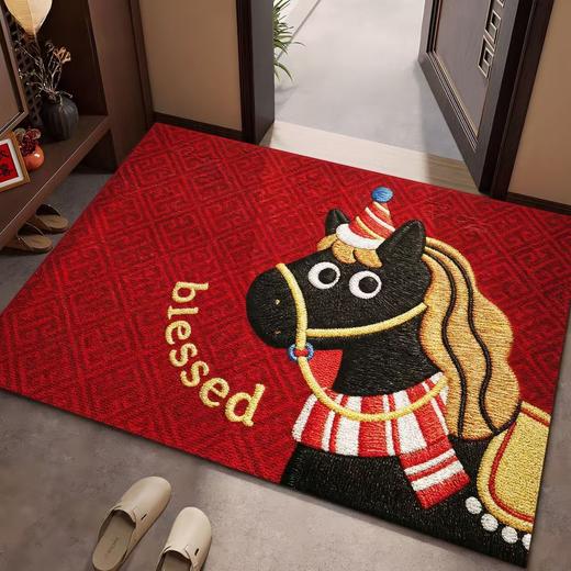 马年喜庆入户地垫进门大门口耐脏门垫2026新款门外易打理蹭土地毯 商品图3