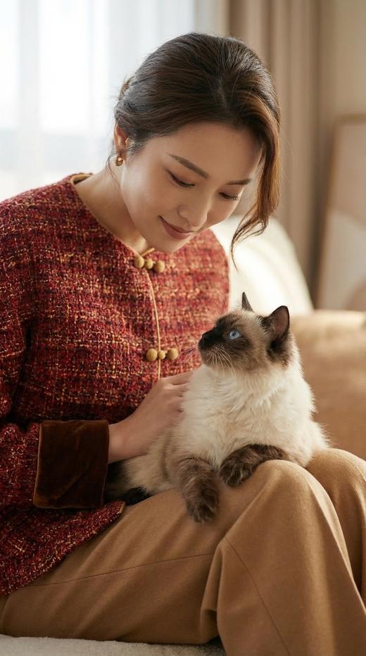 袖口撞色圆领盘扣优雅小香外套 商品图6