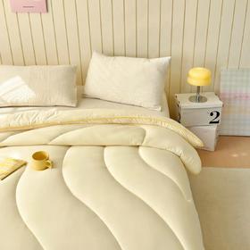 羽春家居软软奶盖冬被 | 亲肤柔软、蓬松不压身、像睡在云朵里一样、分段绗缝、盖着更贴合