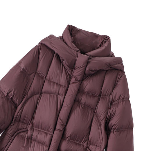 NANSONGSILK/NS秋冬过膝长款宽松加厚霍尔多巴吉95白鹅绒外套547102南宋 商品图10