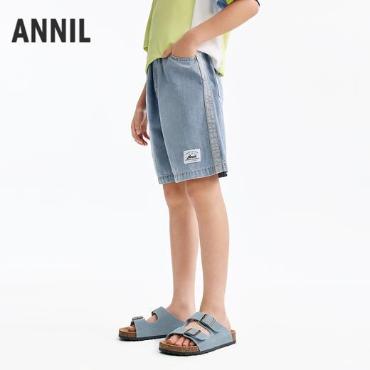 男童全腰牛仔中裤夏季新款安奈儿童装EB626568 商品图1