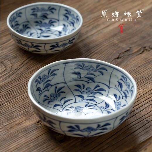【系列满39元包邮】美浓烧复古青花小钵/沙拉碗/家用小汤碗（基地直发-中通快递）| 多种规格，日本进口【合作生产，公平贸易】 商品图1