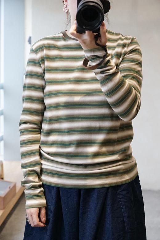 Auralee条纹圆领上衣 商品图2