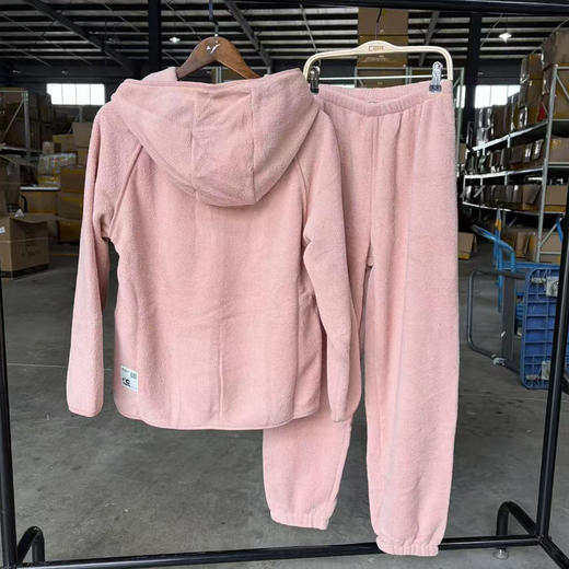 女士连帽休闲睡衣套装果粒绒保暖可外穿家居服套装【24R41462】 商品图1