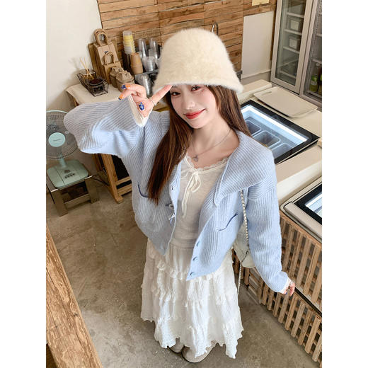 <曾小咸推荐>3.17现货秒杀 ！微信超特价！韩系翻领连帽针织毛衣 日常229.99 立减130 秒杀99.99！！ 商品图2