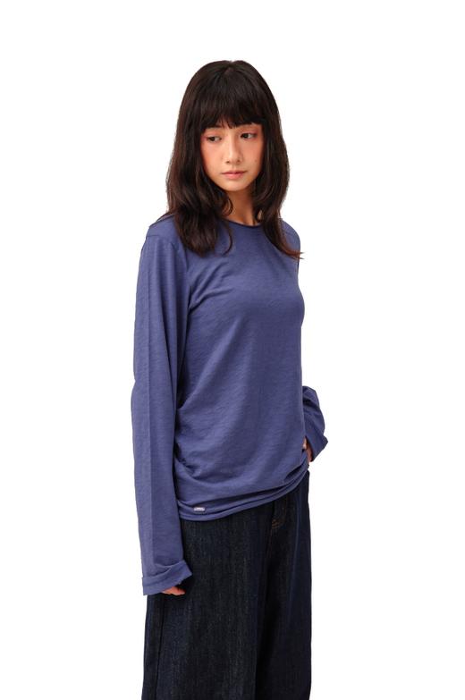 CryingCenter 竹节棉卷边堆量圆领长袖tee 哭喊中心 商品图3