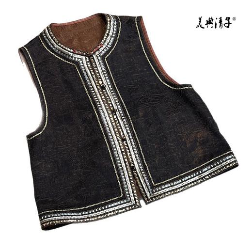 2026春装新中式简约圆领无袖单排扣盘扣马甲 商品图3