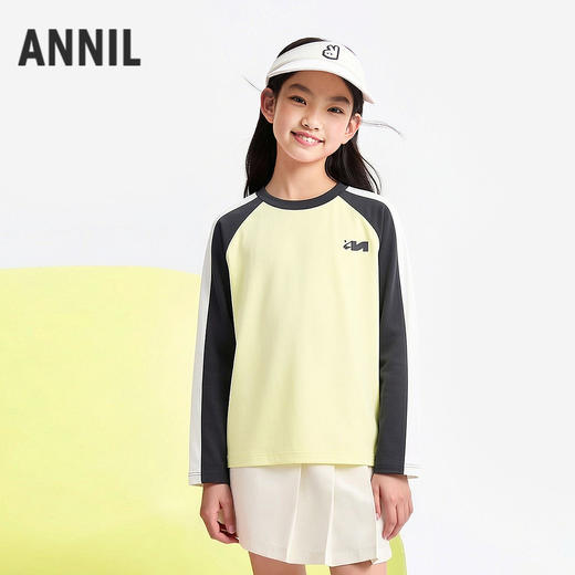 男女童圆领长袖针织衫春季新款安奈儿童装EM611742 商品图0