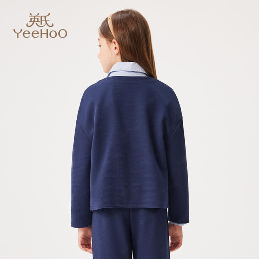 【英氏】【140-170】女童春秋小香风华夫格外套 商品图9