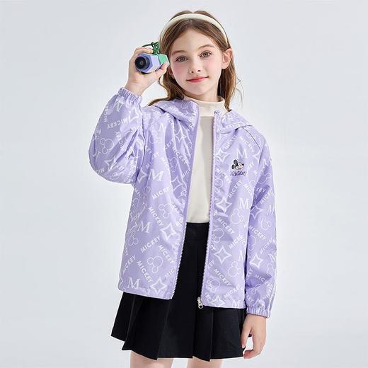 迪士尼双面穿女童外套2026春装新品童装卡通印花束袖儿童连帽上衣 商品图3