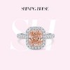 ShiningHouse[培育]  粉钻系列 18k金钻石戒指 粉钻雷迪恩形2克拉钻人工真钻人造钻石K金戒指时尚钻石女戒悦己送礼臻选【此商品不支持7天无理由退货退款】预计3日发货 商品缩略图0