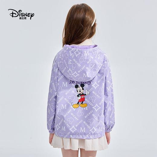 迪士尼双面穿女童外套2026春装新品童装卡通印花束袖儿童连帽上衣 商品图2