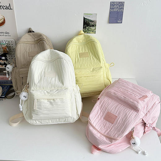 新款学院风女学生书包初高中大学生休闲背包时尚百搭大容量双肩包 商品图0