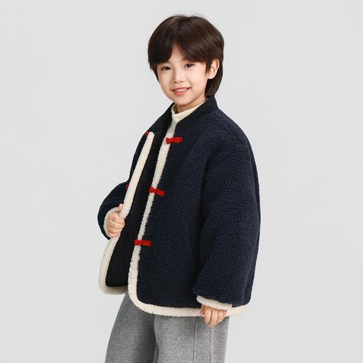 男童拜年服外套2025冬装新款秋冬款儿童男孩加厚保暖夹棉毛毛外套 商品图1