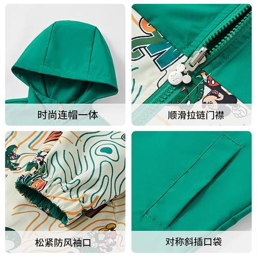 迪士尼男童外套2026春装新品儿童卡通印花双面穿宽松夹克上衣 商品图3
