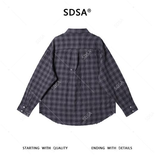 2221SDSA男装2026新款高贵轻奢美式复古撞色格子长袖衬衫百搭休闲衬衣 商品图5