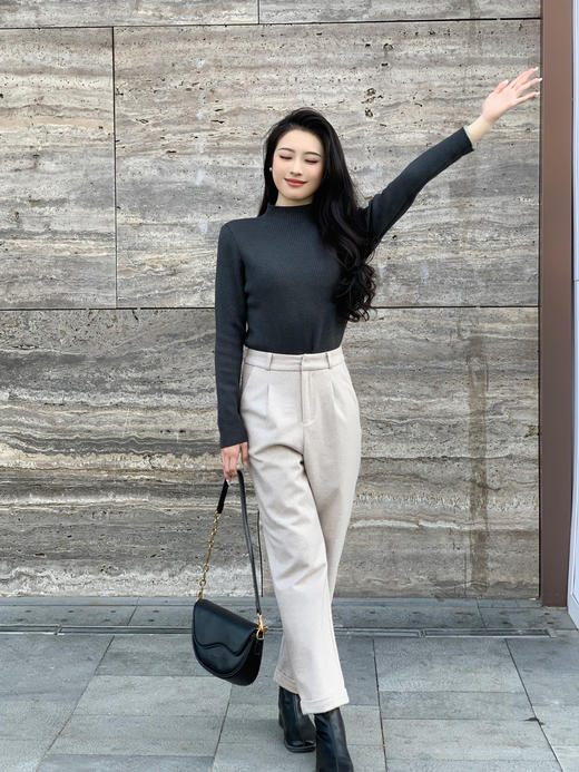 【百图lulu定制】【暖气针织衫】内复核貂绒  爱心皮牌  半高领 针织衫 商品图13