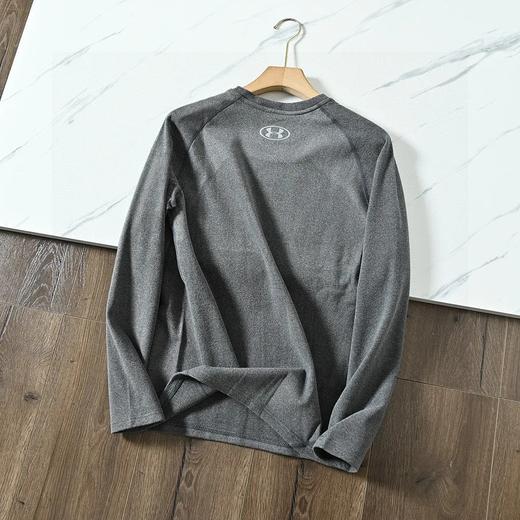 男子小圆领加厚超弹力长袖训练健身运动打底衫保暖内衣上衣 商品图4