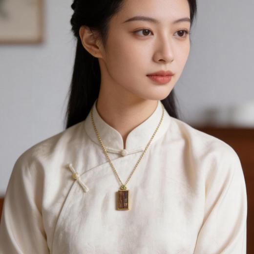 吉祥丨天然芽庄白奇楠包金香囊 沉水级 SP12360 商品图1