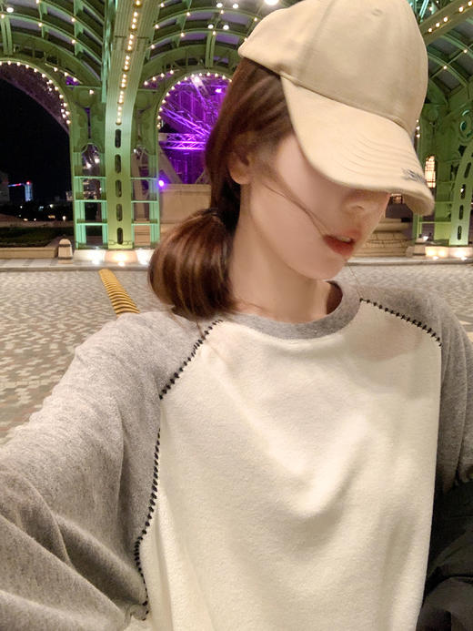 <曾小咸推荐>2.21现货秒杀 ！微信超特价！韩系拼色打底长袖T恤 日常129.99 立减60 秒杀69.99！！ 商品图8