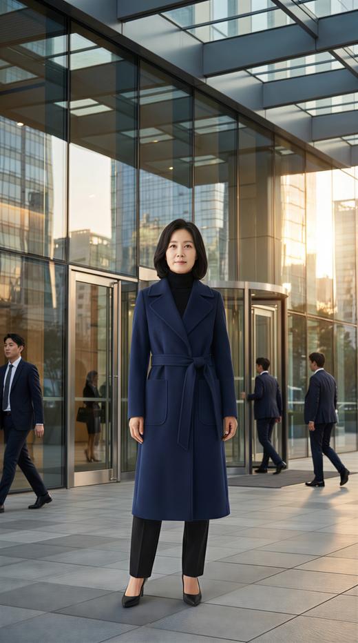 MM立领双袋双面手工羊绒大衣 商品图7