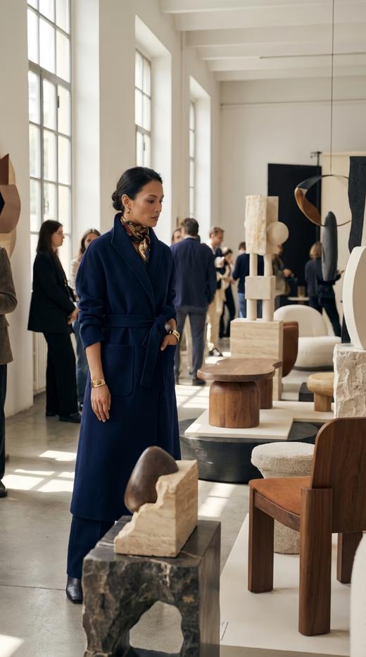 MM立领双袋双面手工羊绒大衣 商品图3