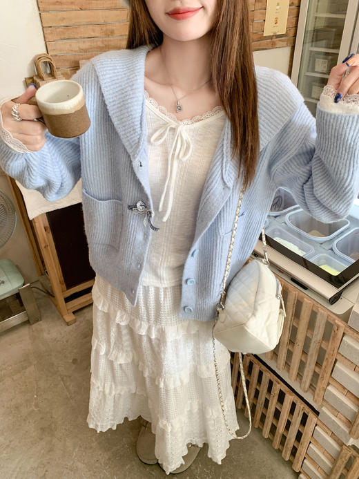 <曾小咸推荐>3.17现货秒杀 ！微信超特价！韩系翻领连帽针织毛衣 日常229.99 立减130 秒杀99.99！！ 商品图8