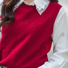 【林栖设计小店】红启新岁|绵羊毛优雅多色百搭宽松2026春新款毛织上衣G1961386 商品缩略图4