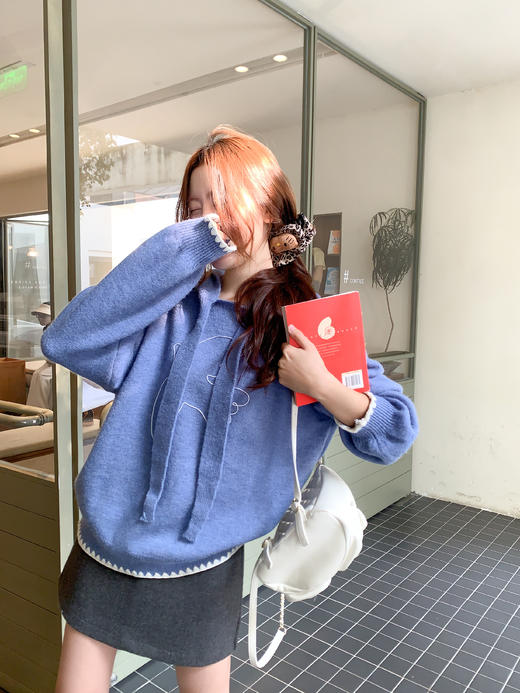 <曾小咸推荐> 2.26现货秒杀 ！微信超特价！韩系连帽毛衣 日常229.99 立减120 秒杀109.99！！ 商品图5