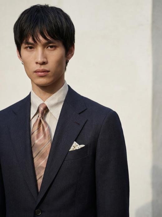 「28款可选」Stylbiella Cube 四经四纬390克重强捻抗皱澳洲美丽诺羊毛全麻衬西装套装 商品图1