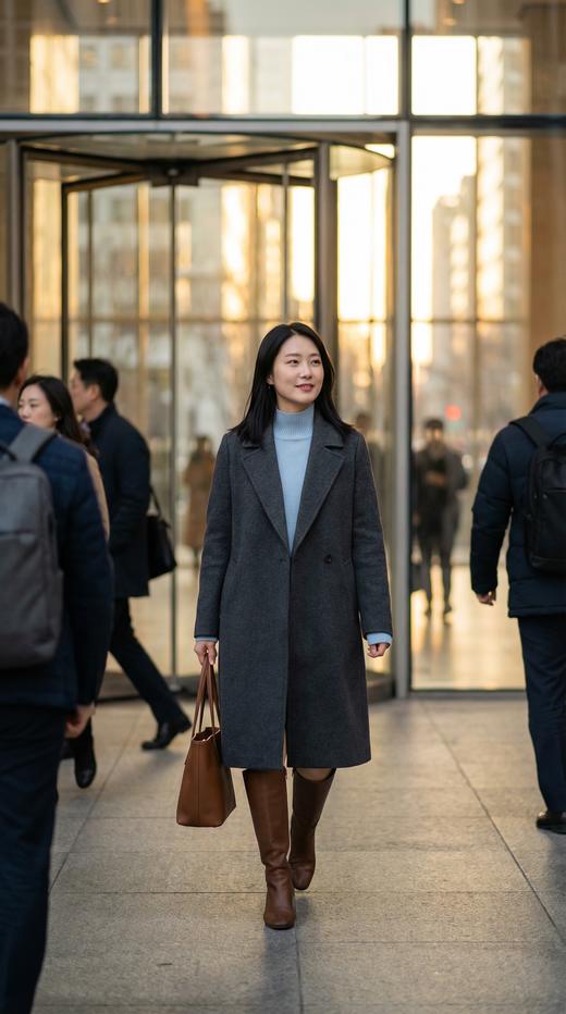 西服领简约版型双面手工大衣 商品图5