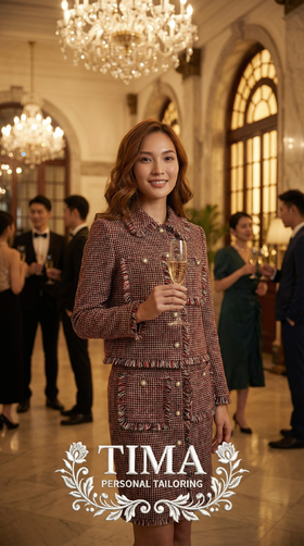 HN 秀场同款两包虚边小香半裙