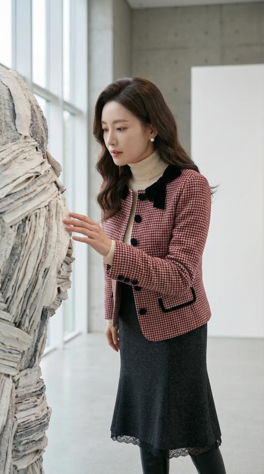 VLT同款圆领撞色蝴蝶结小香外套 商品图1