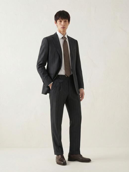 「48款可选」Stylbiella Knight 360克高克重澳洲美丽诺羊毛全麻衬西装套装 商品图3