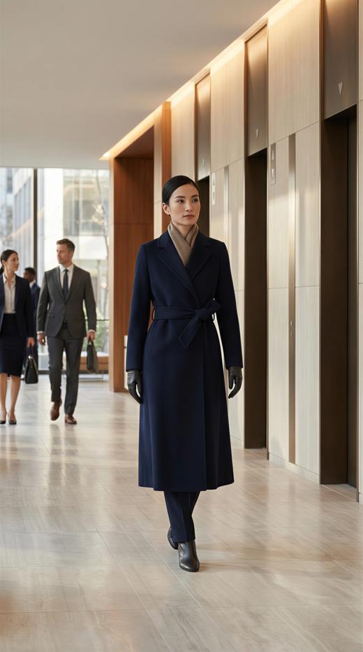 GD设计女王大摆双面手工超长腰带大衣 商品图2