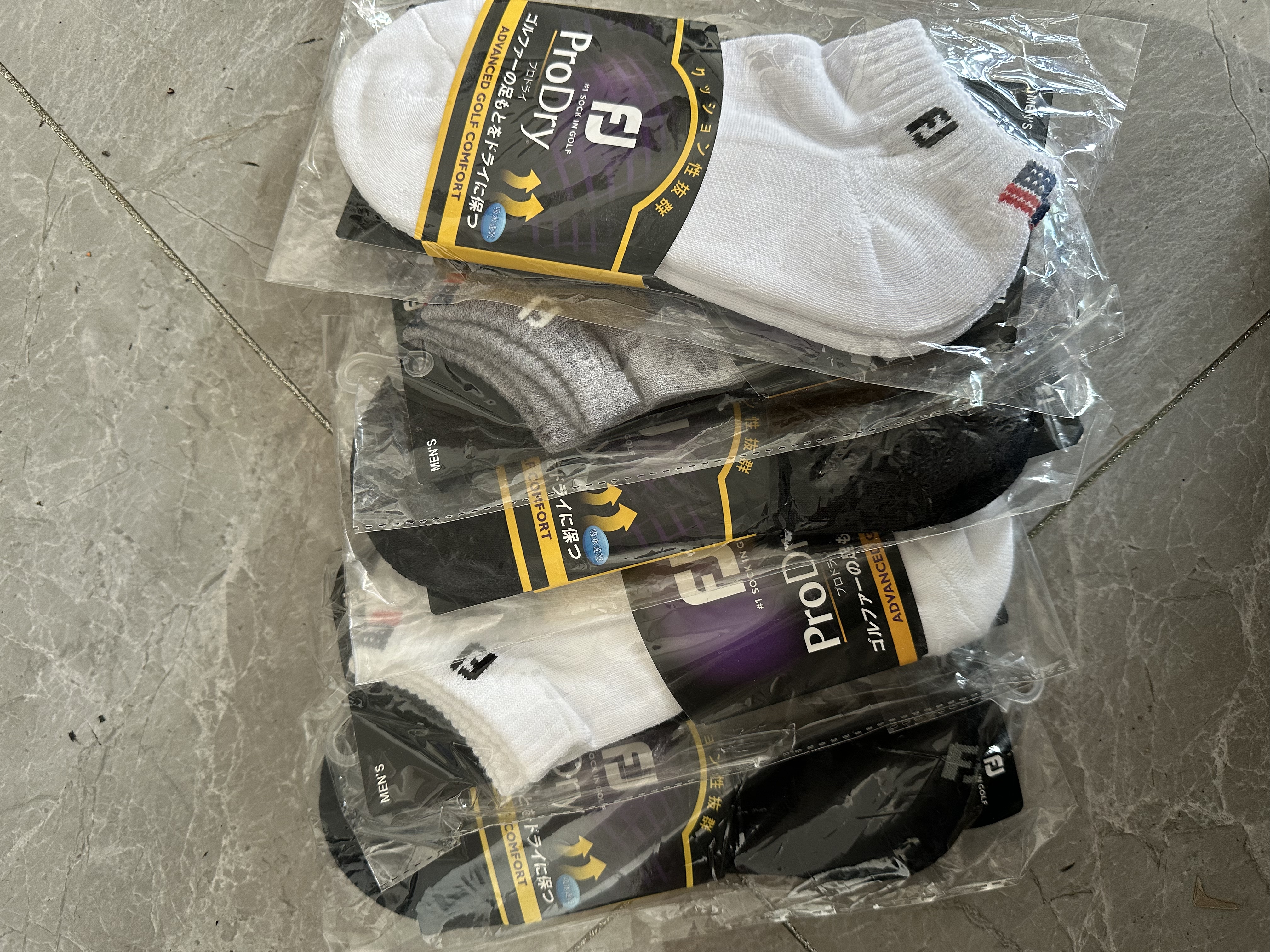 全新正品FJ高尔夫球运动袜干爽系列，5双起卖，颜色留言不留言随机发