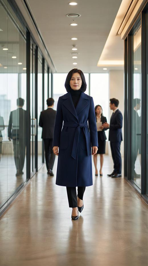 MM立领双袋双面手工羊绒大衣 商品图6