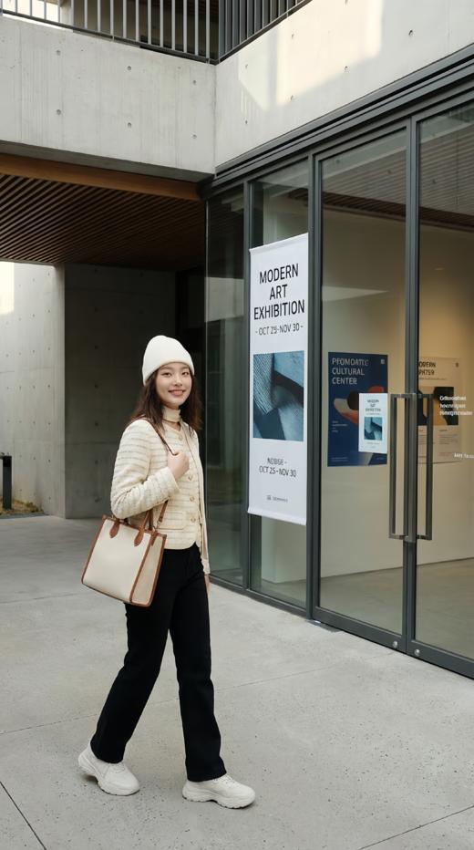 法式单排扣撞色小香外套 商品图1