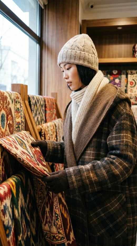 连帽两面穿双面手工中长大衣 商品图2