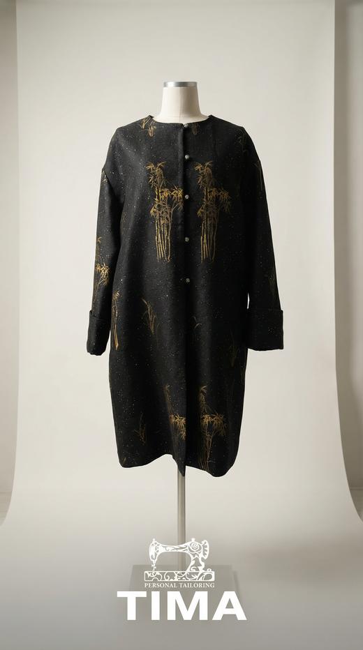 HN 玉兰花口宽翻边风衣 商品图0