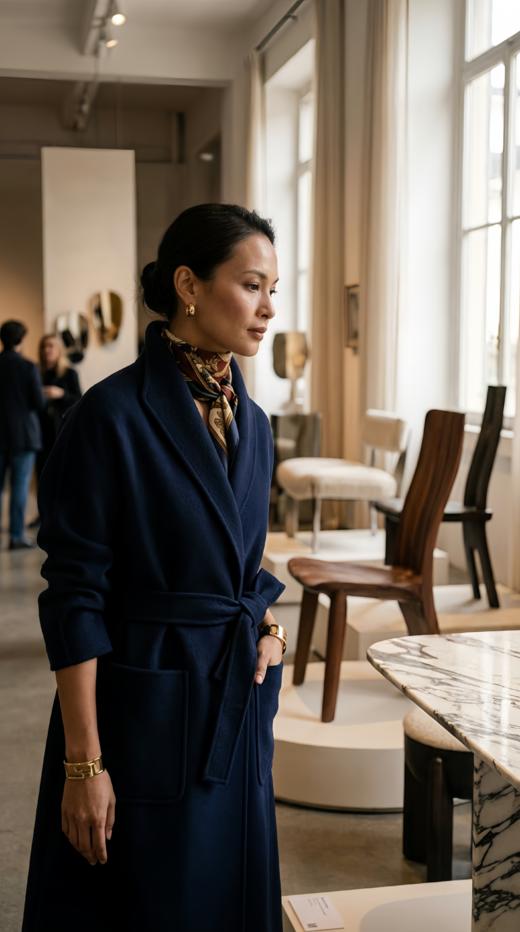 MM立领双袋双面手工羊绒大衣 商品图6