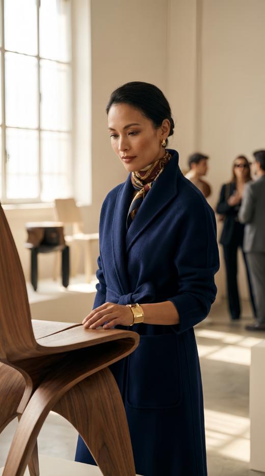 MM立领双袋双面手工羊绒大衣 商品图4