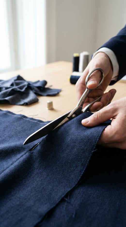 LV领袖口拼接螺纹设计长款双面手工大衣 商品图2