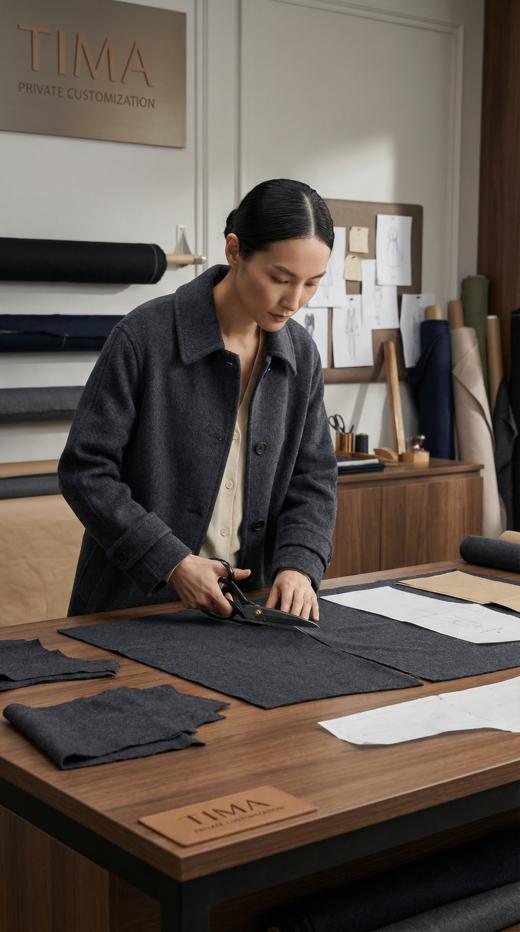 单排扣直插袋无里衬精致工艺长款大衣 商品图4