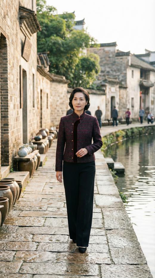 HN 通勤宽松收褶休闲八分裙裤 商品图4