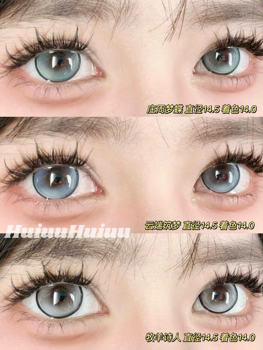 【月抛大直径】GURUUCON-牧羊诗人/云端筑梦/庄周梦蝶-14.5mm【月抛 0-800度 无525/575】 商品图0