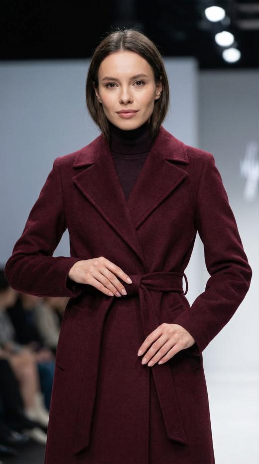 侧开叉翻领两大包双面手工大衣（附腰带） 商品图7