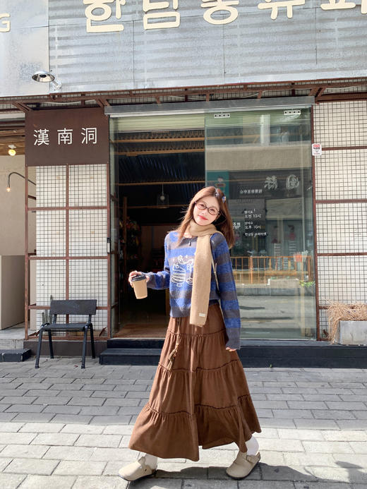 <曾小咸推荐> 2.20 现货秒杀 ！微信超特价！复古条纹印花毛衣 日常199.99 立减110 秒杀89.99！！ 半身裙 秒杀79.99！！ 商品图12