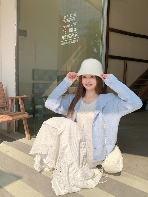 <曾小咸推荐>3.17现货秒杀 ！微信超特价！韩系翻领连帽针织毛衣 日常229.99 立减130 秒杀99.99！！ 商品图7